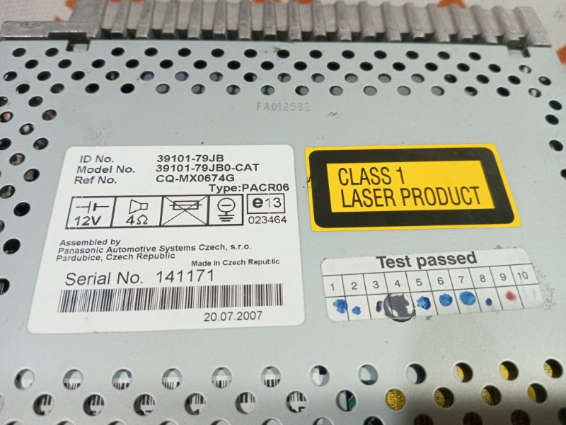 Магнитола SX4 2007 1 Магнитола SX4 2007 1