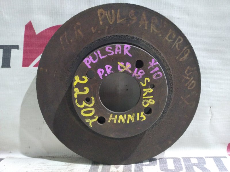 диск тормозной NISSAN PULSAR HNN15 SR18DE 1995-2000 передний 22302