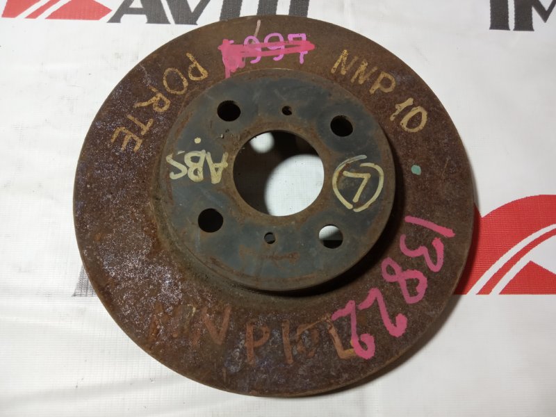 диск тормозной TOYOTA PORTE NNP10 2NZ-FE 2004-2012 передний 13822