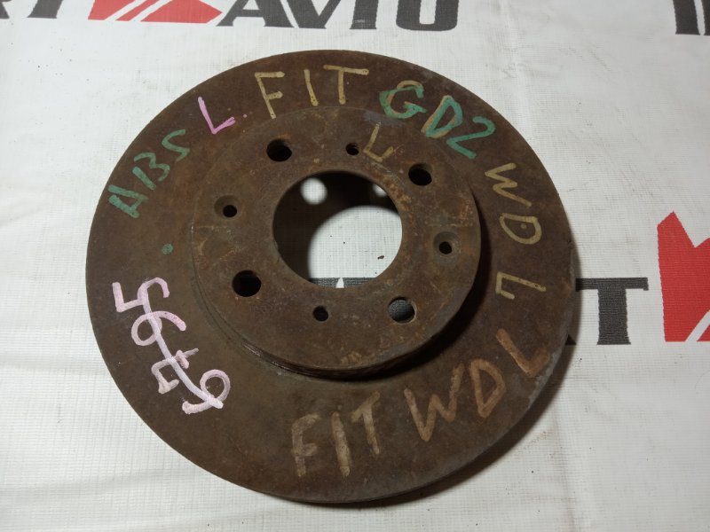 диск тормозной HONDA FIT GD2 L13A 2001-2007 передний 140385