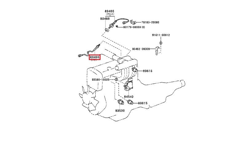 датчик кислородный TOYOTA CRESTA GX100 1G-FE 1998-2001 478512