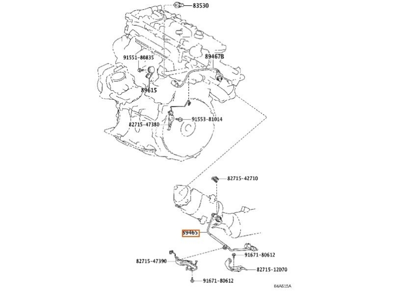датчик кислородный TOYOTA PRIUS ZVW30 2ZR-FXE 2011-2015 498185