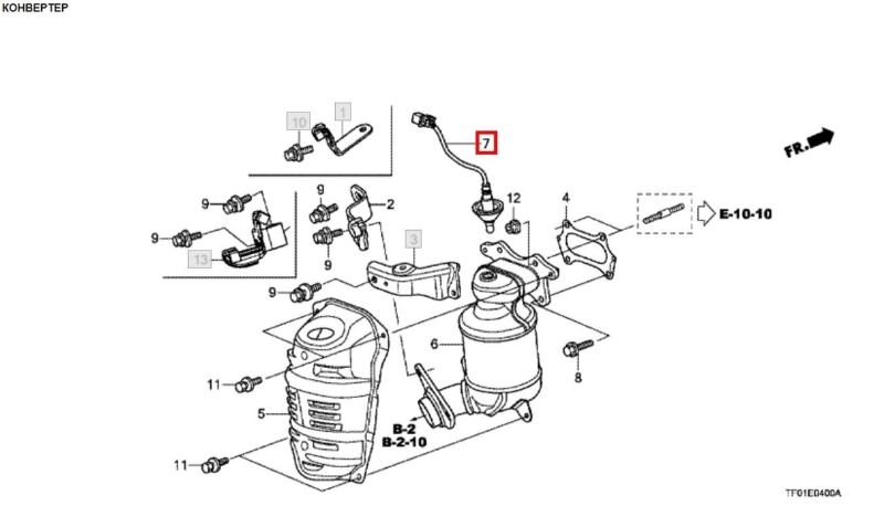 датчик кислородный HONDA FIT GE6 L13A 2010-2012 502231
