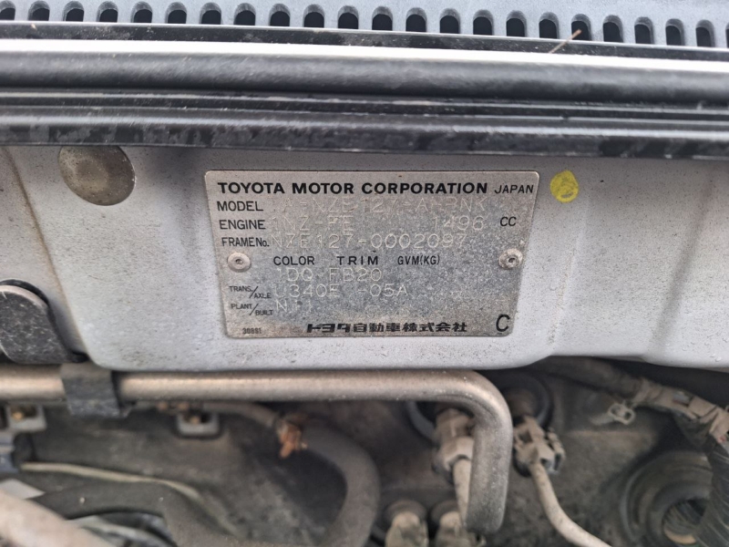 Автомобиль TOYOTA WILL VS NZE127 1NZ-FE 2001-2004 в разбор 5622