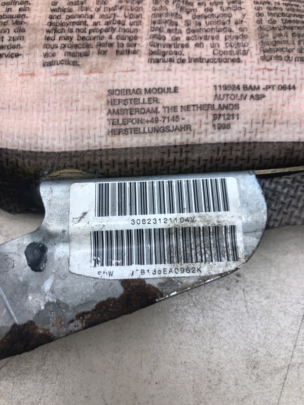 Подушка безопасности боковая левая 5 1999 e39 m52 Подушка безопасности боковая левая 5 1999 e39 m52
