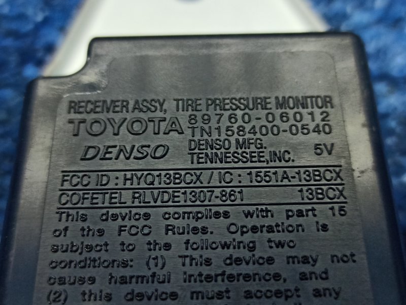 Блок давления в шинах Toyota Camry V40