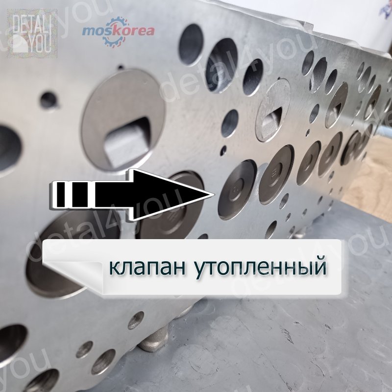 Головка блока цилиндров Pajero (клапан утоплен 0.8мм) 4D56  2.5 16V Disel