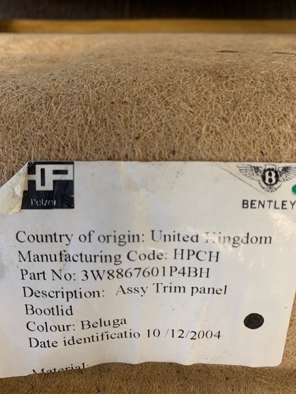 Обшивка крышки багажника CONTINENTAL (2003-2011) GT