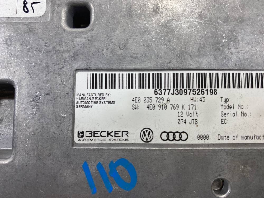 Блок управления mmi A8 2009 D3 BVJ