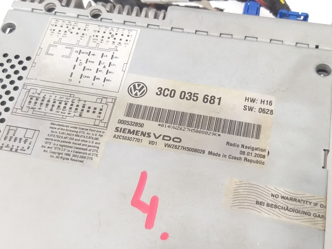 Магнитола siemens Passat 2008 3C5 CAXA