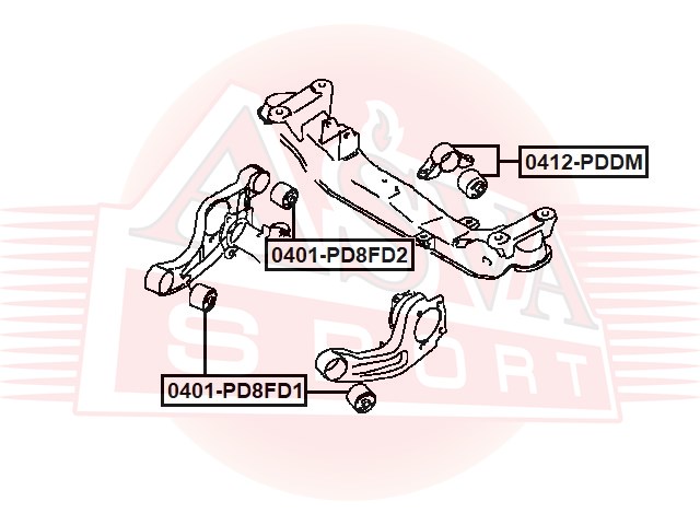 Сайлентблок MITSUBISHI DELICA PD8W 4M40