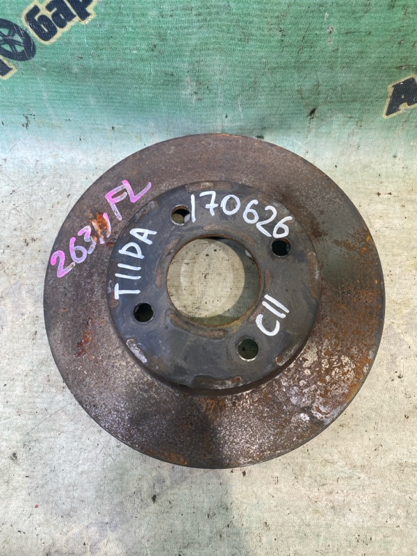 Диск тормозной NISSAN TIIDA LATIO SC11 HR15 2011 передний (б/у)