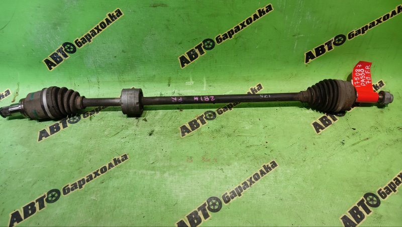 Привод TOYOTA PASSO KGC10 1KR-FE 2009 передний правый (б/у)