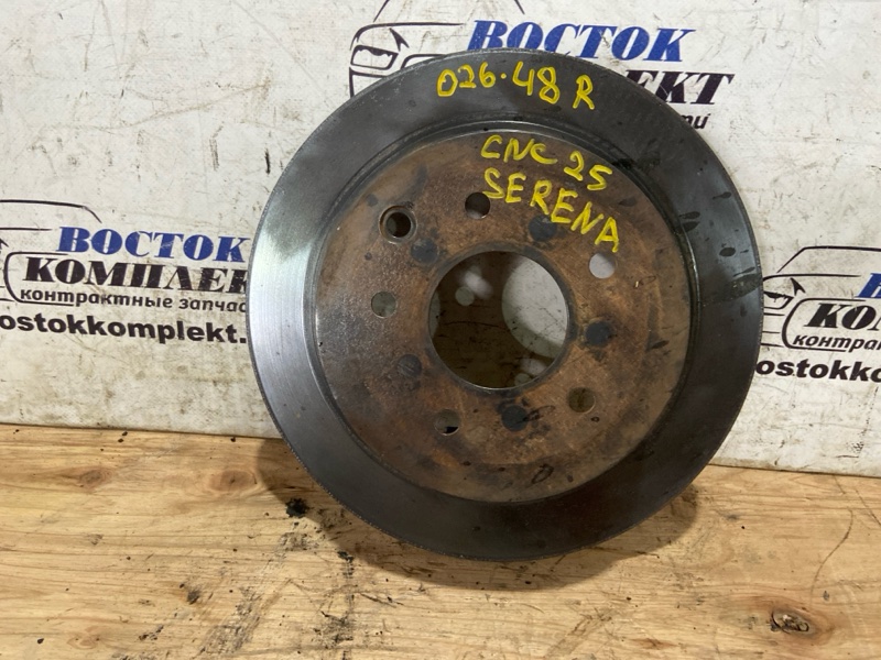 Диск тормозной Nissan Serena 2006 CNC25 MR20DE зад прав