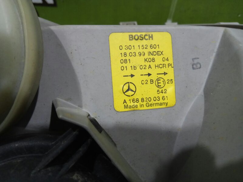 Фара передняя левая MERCEDES A160 W168 Фара передняя левая MERCEDES A160 W168