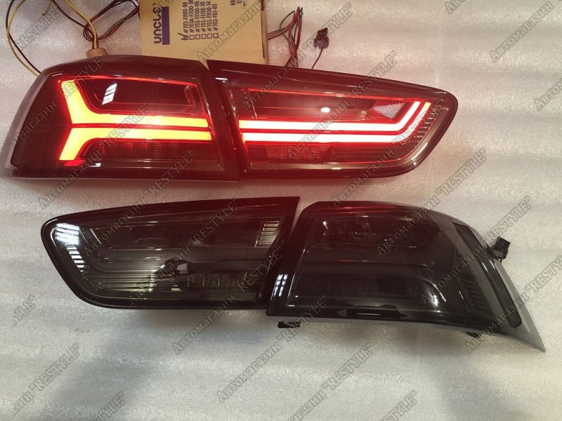 Стопы (задние фонари) задние Mitsubishi lancer 2007-2015 CY4A YAB-YS-0155B-Smoke новая
