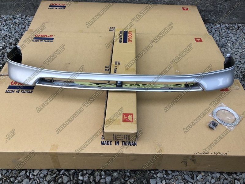 Губа передняя Toyota Land Cruiser 1998-2007 100 Silver-1F7 новая
