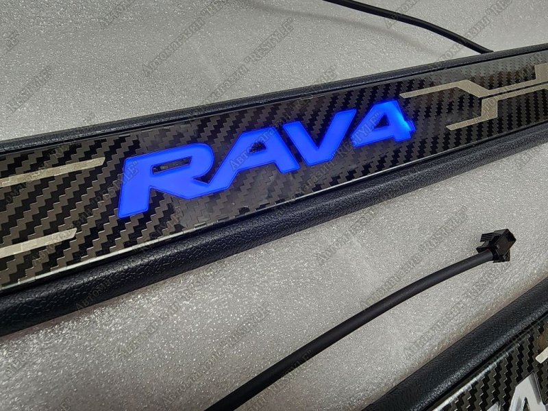 Накладки на пороги передние Toyota RAV4 AXAA54