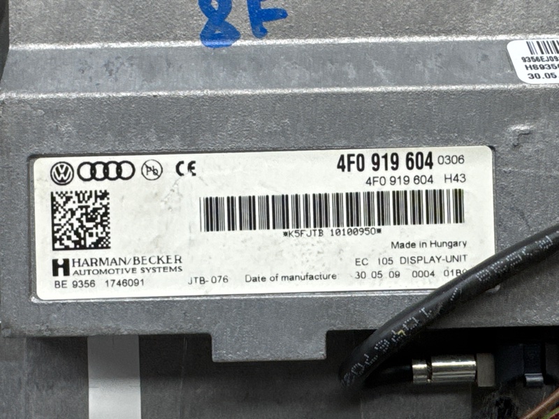 Монитор для AUDI A5 8F CAL, 4F0919604, 8T0945096B, 4F0919604, 8T0945096B 8 ракурс Монитор для AUDI A5 8F CAL, 4F0919604, 8T0945096B, 4F0919604, 8T0945096B 8 ракурс
