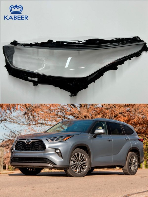 Стекло фары Toyota Highlander (U70) левая
