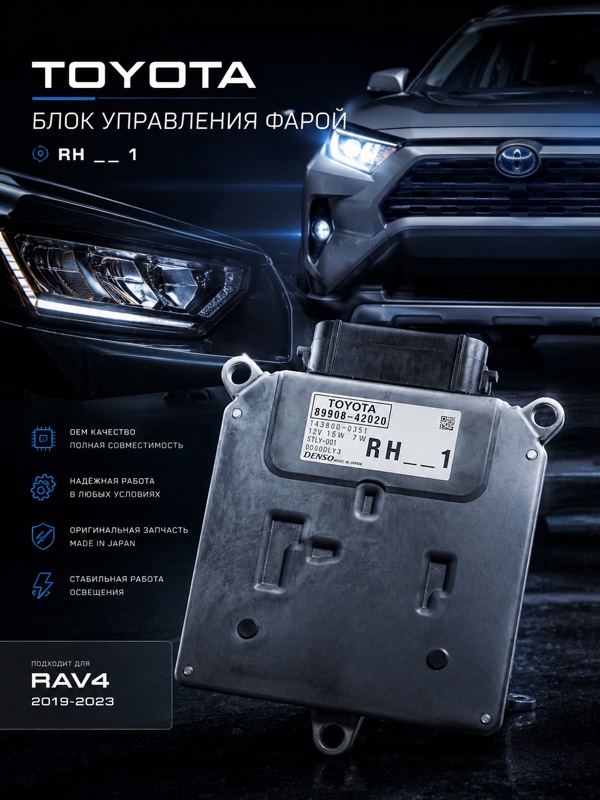Блок управления LED фарой Toyota RAV4 (XA50) правая