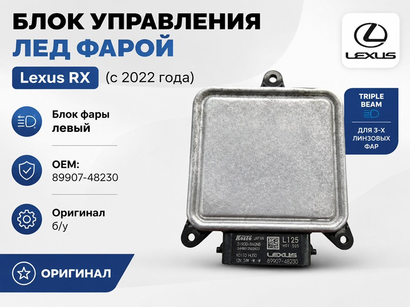 Блок управления LED фарой Lexus RX500h (ALH10) левая