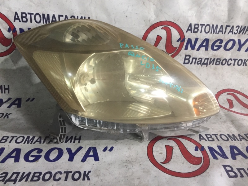 Фара Toyota Passo QNC10 передняя правая 100-51762