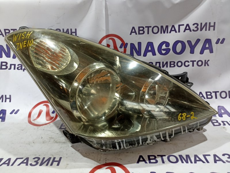 Фара TOYOTA WISH ZNE10 1ZZ-FE передняя правая 68-2 (б/у)
