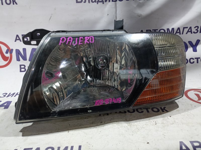 Фара MITSUBISHI PAJERO V65W 6G74 передняя левая 100-87419 (б/у)