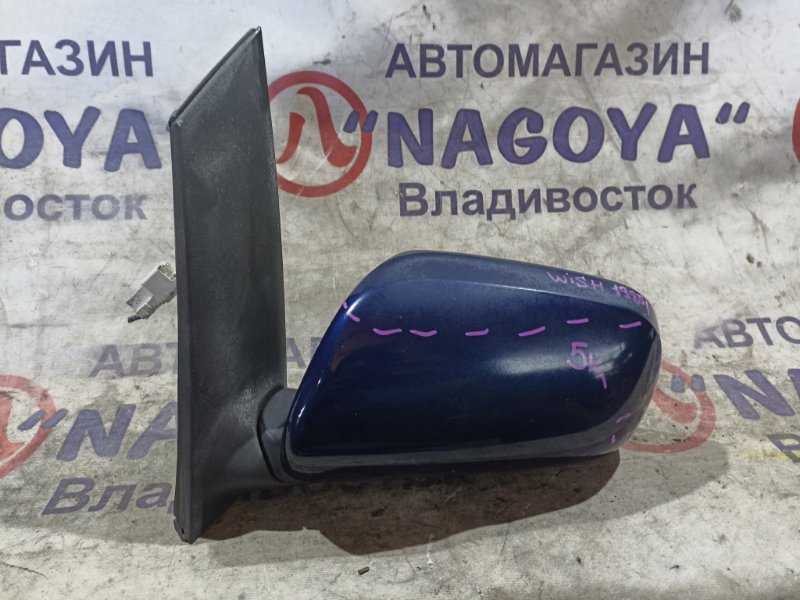 Зеркало TOYOTA WISH ZNE10 1ZZ-FE переднее левое 5 KOHTAKTOB (б/у)