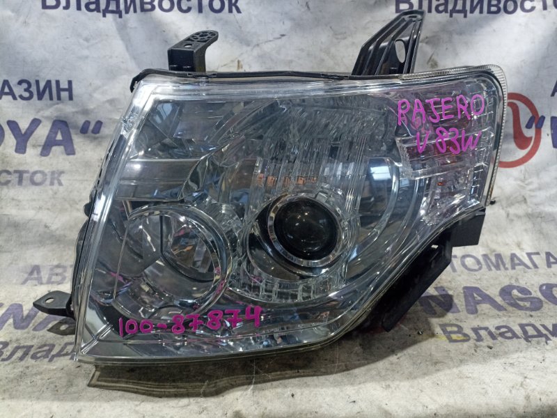 Фара MITSUBISHI PAJERO V83W 6G72 передняя левая 100-87874 (б/у)