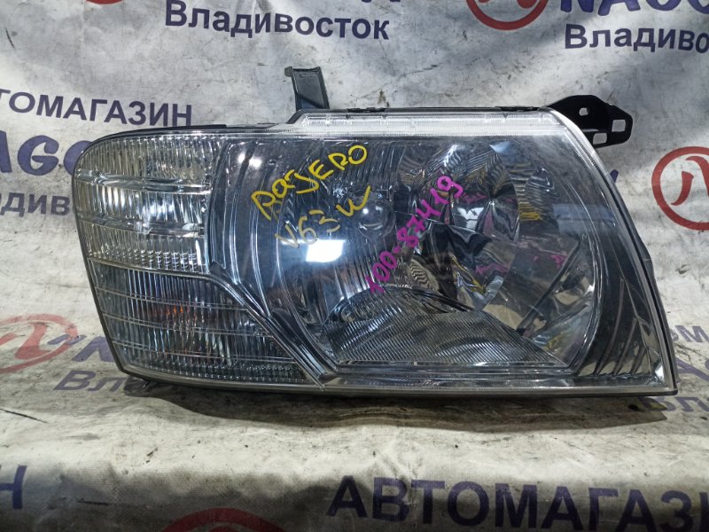 Фара MITSUBISHI PAJERO V63W 6G72 передняя правая 100-87419 (б/у)