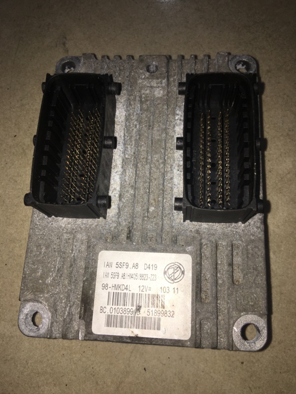 Блок управления двигателем FIAT Punto 2005 199A4.000 51899832 контрактная