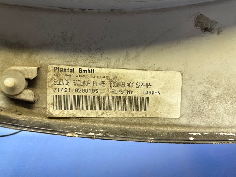 Накладка арки M-Пакет задняя правая X3 2006-07-03 e83 m54b25