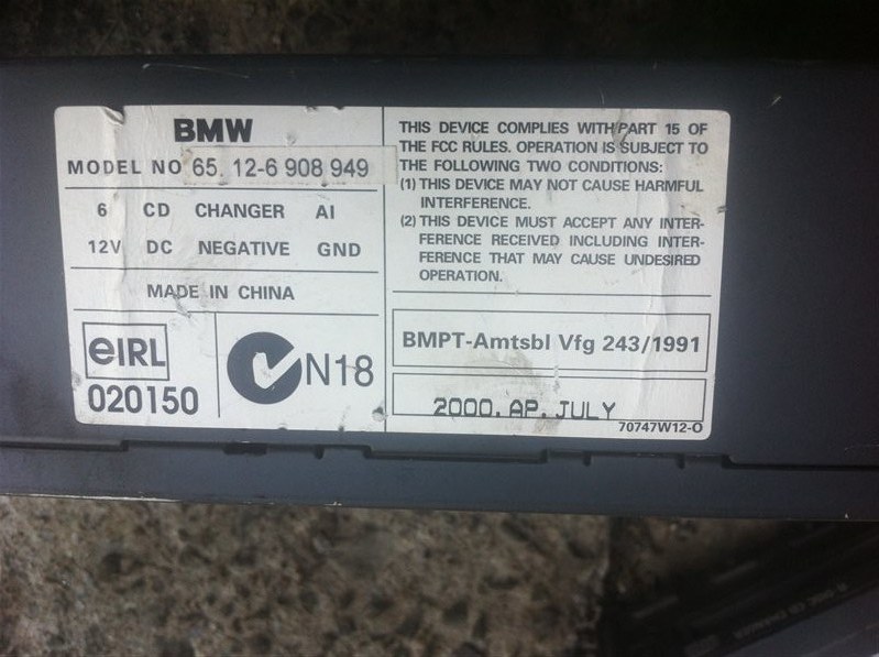 Cd-чейнджер Bmw X5