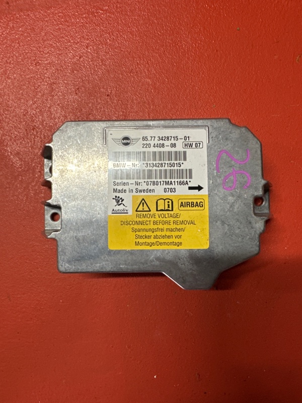 Блок управления airbag Mini Cooper COOPER N12B16A 2007 Пробег 65.330 км