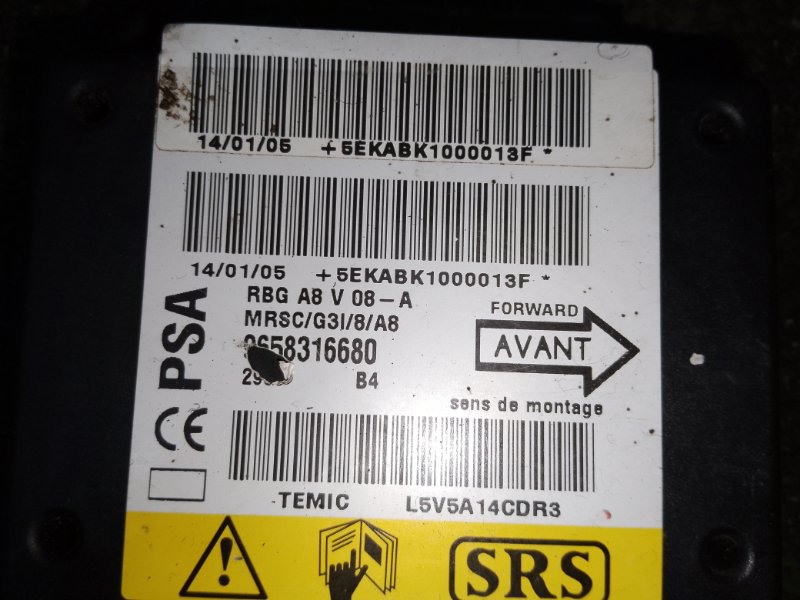 Блок управления Air Bag c3 2005 Хетчбэк 1.4 i 75 (TU3JP) Блок управления Air Bag c3 2005 Хетчбэк 1.4 i 75 (TU3JP)