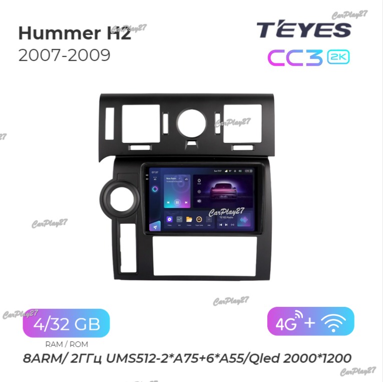 Магнитола штатная Hummer H2 2007-2009 CC3-2k новая