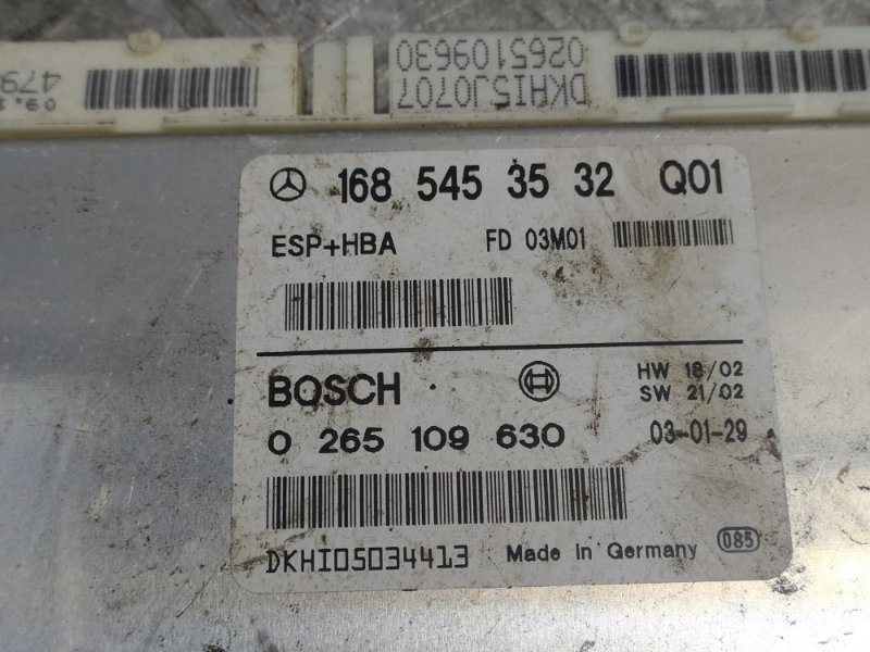Блок управления ESP A-Class 2003 Хэтчбэк 1.7