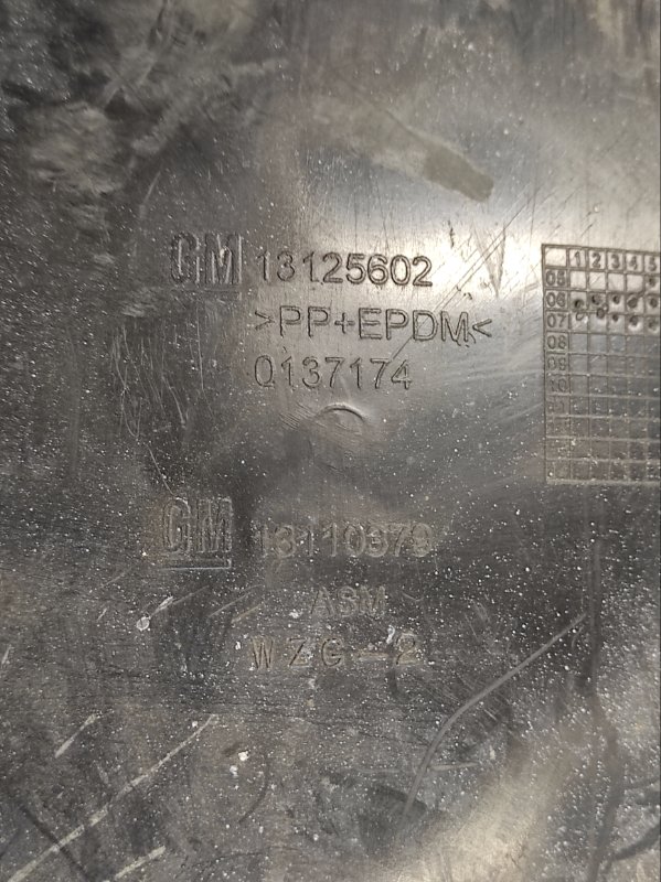 Защита арок передняя левая (подкрылок) Astra 2007 Универсал 1.6 Z16XER