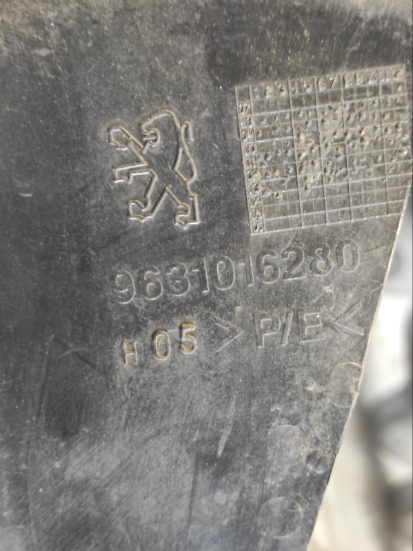 Защита арок передняя правая (подкрылок) 206 2004 Хэтчбэк 5 дв.