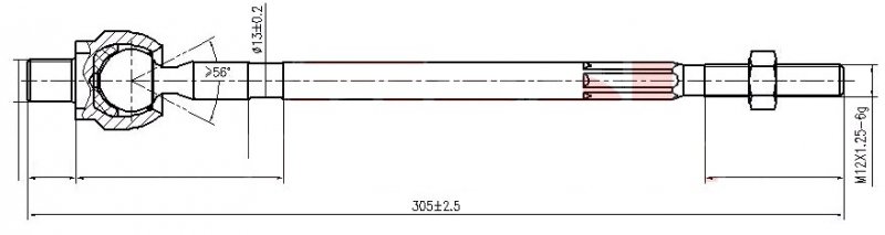 Тяга рулевая BLUEBIRD SYLPHY Тяга рулевая BLUEBIRD SYLPHY