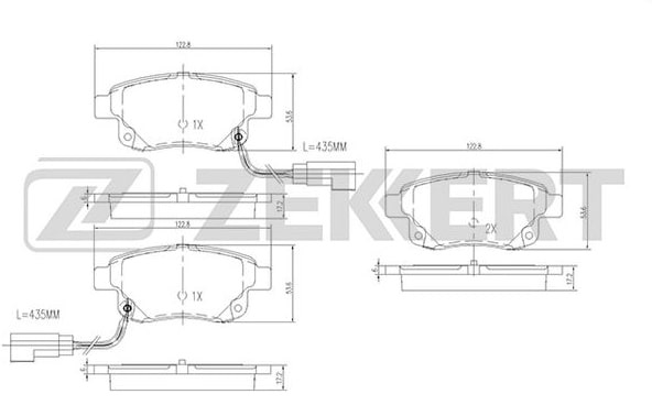 Колодки тормозные задние Transit 2006 - 2014