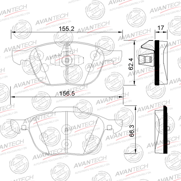 Тормозные колодки переднее MAZDA 3 BK3P AV113 новая