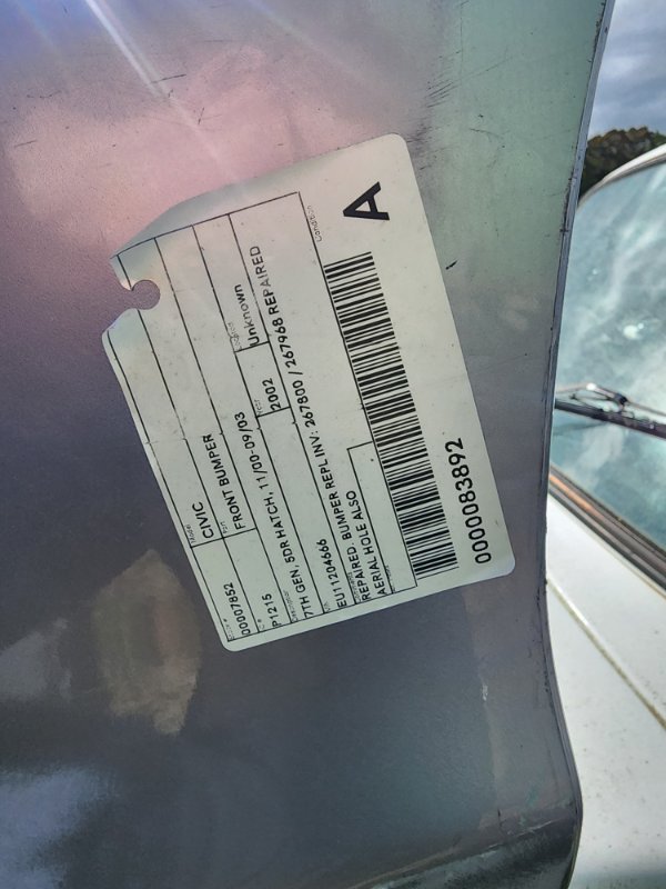 Bumper front HONDA CIVIC EU1