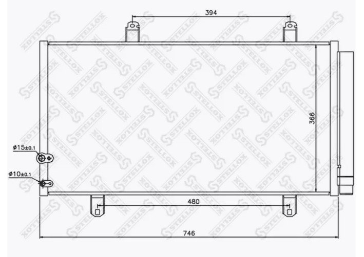 Радиатор кондиционера Toyota/Lexus 1045719SX новая