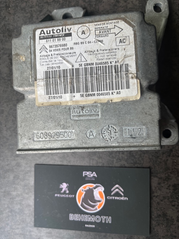 Блок управления SRS Peugeot Partner 1.6 9673576980 Б/У