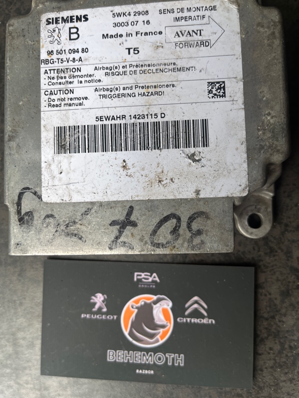 Блок управления SRS Citroen C4 9650109480 Б/У