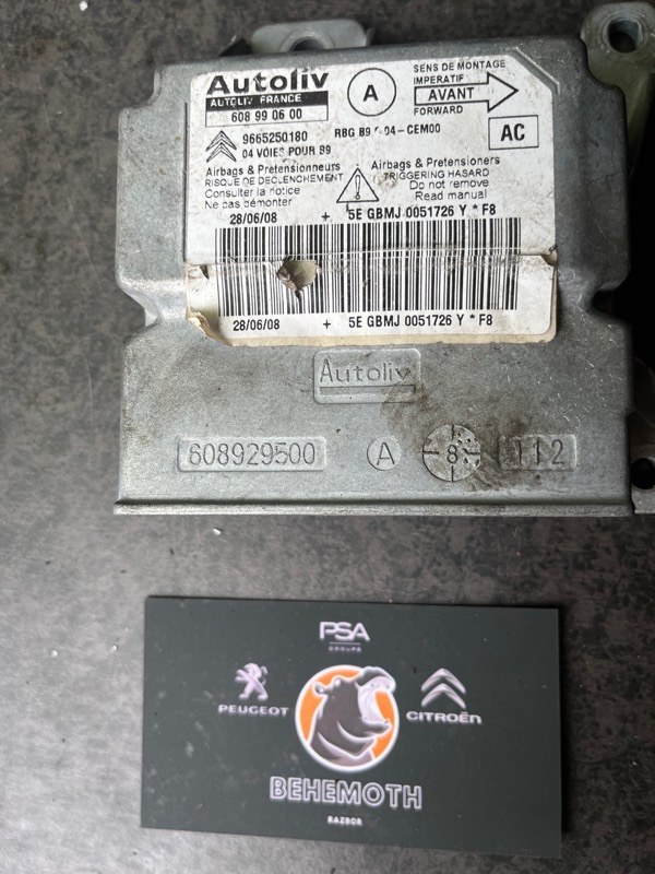 Блок управления SRS Citroen Berlingo 9665250180 Б/У