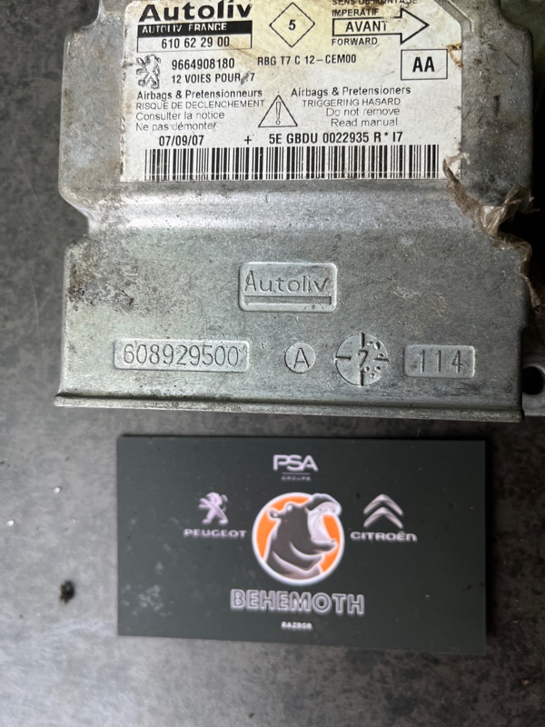 Блок управления SRS Peugeot 308 9664908180 Б/У